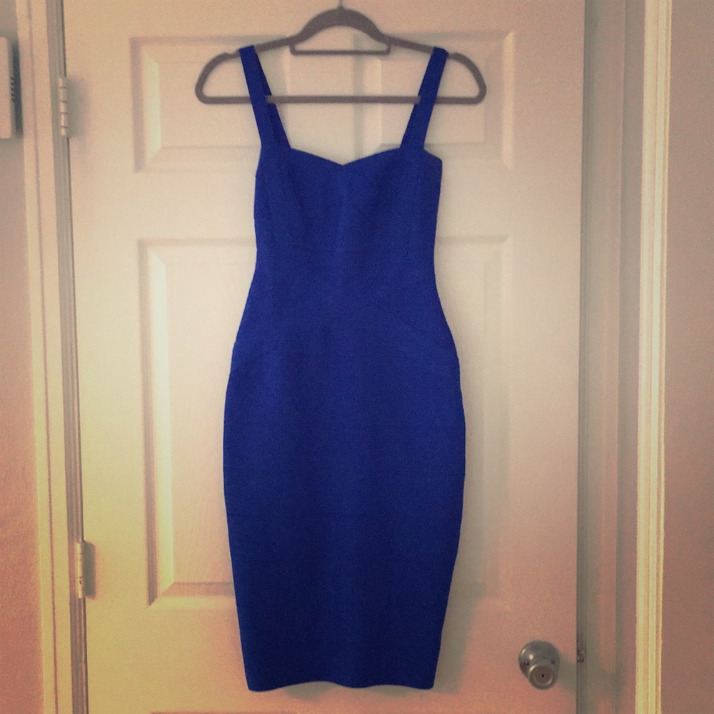 Blue bandage dress